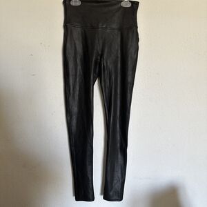 Spanx Faux Leather Leggings for Women, Size M - Black 26”W, 26”Length